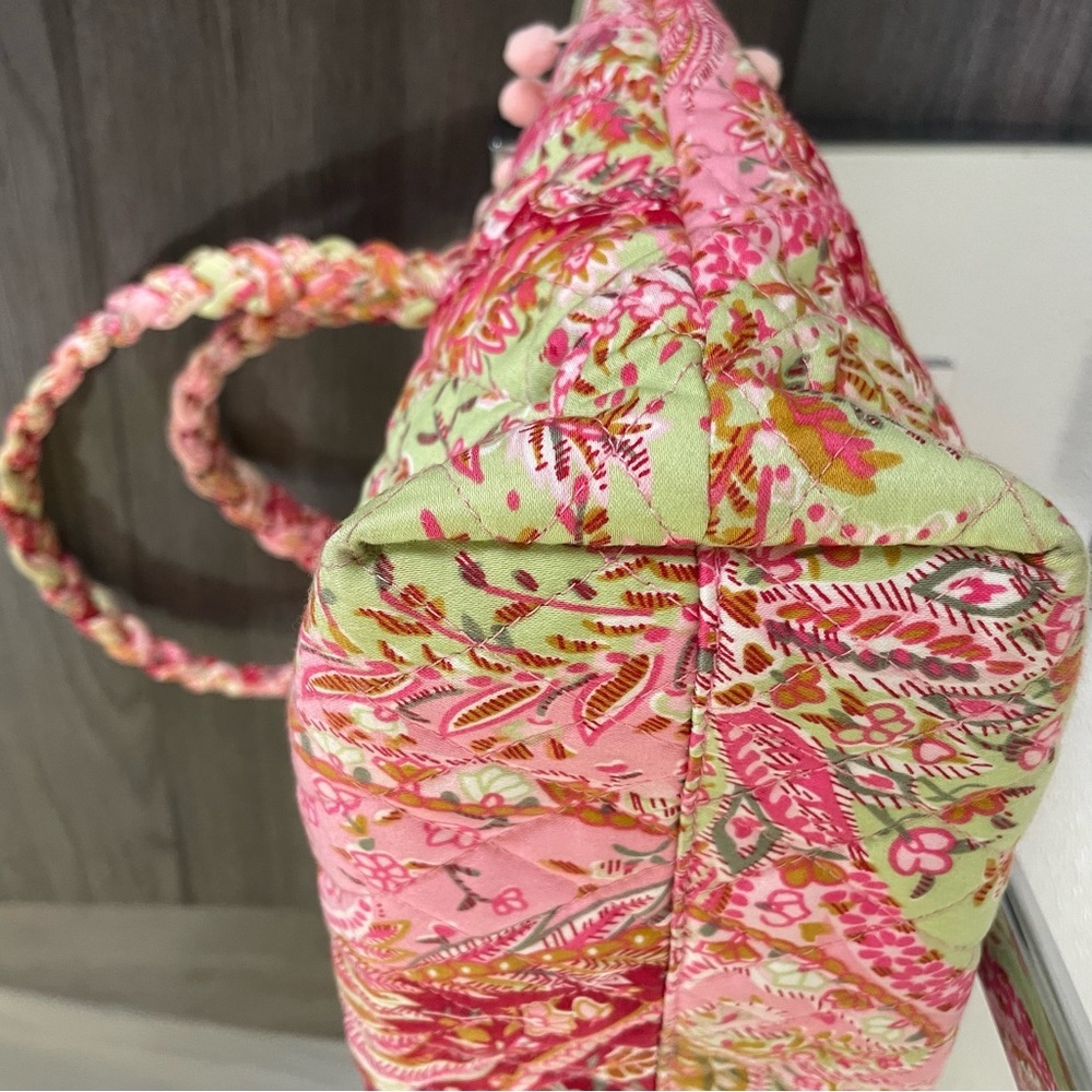 Quilted Pink and Green Tote Bag by Isabella's Journey - Picture 7 of 9